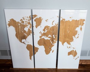Z Gallerie World Map Wall Art  3 Panel Set