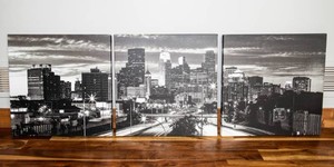 St. Paul Skyline Wrapped Canvas Prints  Set of 3
