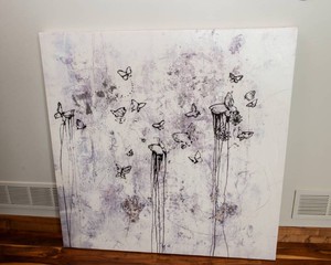 Large Butterfly Wrapped Canvas Artwork (50 x 50)