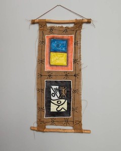 Handcrafted Burlap Abstract Wall Hanging