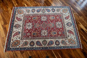 Afghan Suzani Hand-Knotted Rug