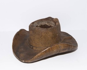 Cement Cowboy Hat Planter