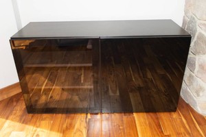 Modern Black Media Cabinet