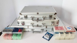 Poker Chip Collection with Carrying Cases