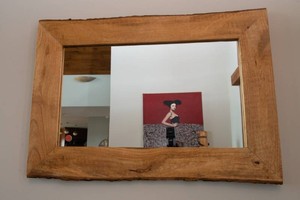 Live Edge Wood Framed Wall Mirror
