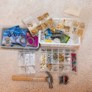 Picture Hanging Supplies & Hardware Lot