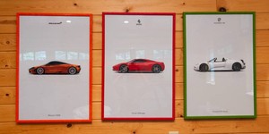 Exotic Supercar Framed Prints  Set of 3