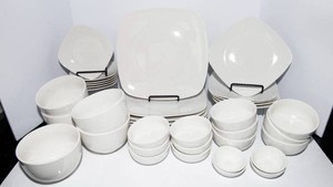 White Element Dinnerware Set  Service for 6