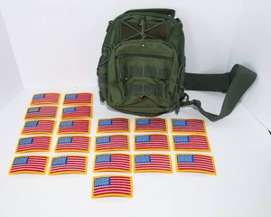 U.S. Army Tactical Bag & 20 American Flag Patches