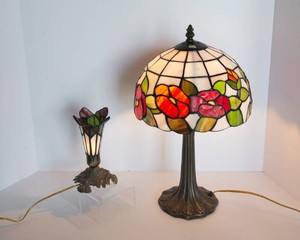 Tiffany-Style Floral Glass Table Lamps  Coordinating Set