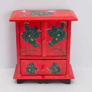 Hand-Painted Vintage Jewelry Cabinet