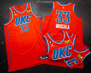 Game-Worn Oklahoma City Orange Jerseys  Mike Muscala Collection (Set of Four)