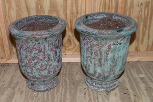 Heavy Decorative Outdoor Planters  Set of Two