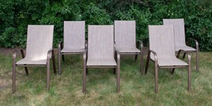 Lightweight Outdoor Patio Chairs  Set of Six