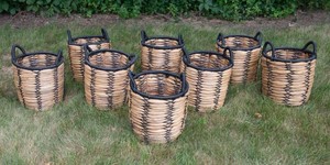 Decorative Woven Planter Baskets  Set of Eight