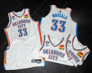 Mike Muscala Game-Worn OKC Jerseys  Set of 4