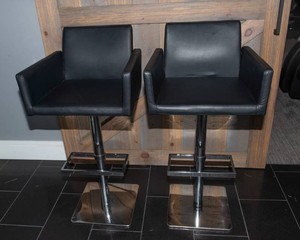 Adjustable Swivel Bar Stools  Set of Two