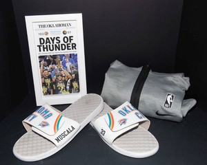 Mike Muscala Oklahoma City Thunder Collection  Player Slides, Hoodie & Framed Newspaper