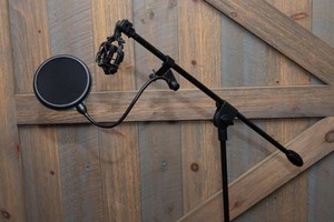 Samson Microphone Stand with Boom Arm & Pop Filter