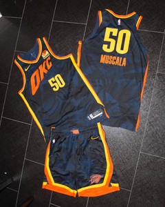 Mike Muscala #50 OKC Nike City Edition Uniform  2 Jerseys & Shorts