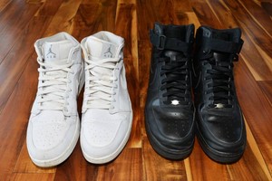 Air Jordan 1 Mid & Nike Air Force 1 High  2 Pairs  Size 16