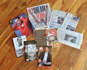 Mike Muscala Atlanta Hawks Career Memorabilia  Signed Calendar Photo, Articles & Game-day Programs