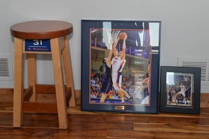 Mike Muscala Bucknell Framed Photographs & Bucknell Stool