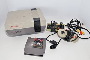 Vintage Nintendo Entertainment System (NES) with Controllers & Punch-Out  Tested & Works