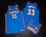 Game-Worn Oklahoma City Thunder Jerseys – Mike Muscala #33 – Set of 3