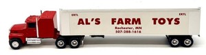 ERTL Ford LTL-9000 Sleeper Semi Truck & Trailer Als Farm Toys 164