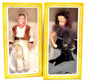 Vintage Effanbee Legend Series John Wayne & Mae West Dolls With COAs (Lot of 2)