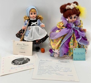 Madame Alexander Cinderella & Really Ugly Stepsister with COA