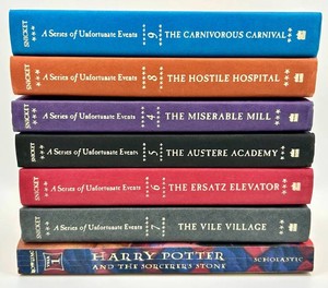 Harry Potter & a Series of Unfortunate Events Mixed Book Lot of 7