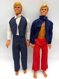 Vintage Mattel Beach Blast Ken & Sun Sensation Ken Dolls 1989 1991