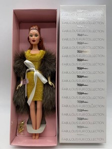 MiKelman Fabulous Fur Collection Solid Gold Fashion Doll With Box