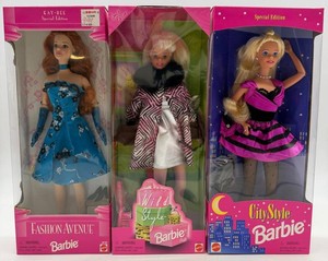 Barbie Fashion Avenue, Wild Style & CityStyle Dolls (Lot of 3) NIB