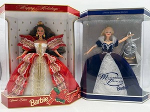 Barbie Holiday Doll & Millennium Princess Barbie (Lot of 2)