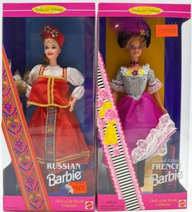 Barbie Dolls of the World Russian & French Collector Edition Dolls (Lot of 2)