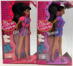 Barbie Movin Groovin Kira & Teresa Dolls (Lot of 2)