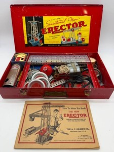 Vintage A.C. Gilbert Erector Set With Manual