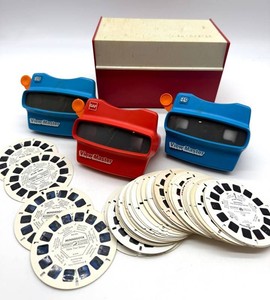 Vintage View-Master Reel Set With 3 Viewers & Storage Case including Star Trek and Batman