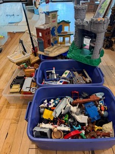 Large Playmobil Mixed Lot with 3 Storage Tubs