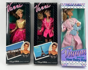 Two Limited Edition Vanana dolls and one Special Edition Vanana with New Baby Boy