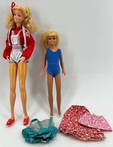 Vintage Starr Teen Barbie 1979 & Malibu Skipper 1971 Doll