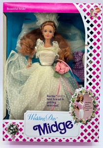 Vintage 1990 Mattel Barbie Wedding Day Midge Doll Set NIB