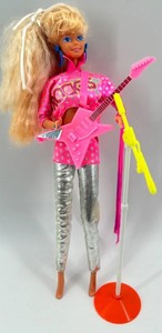 Vintage Mattel Barbie Rockers Doll With Guitar & Stand