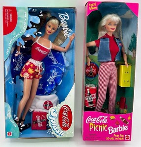 Coca-Cola Barbie Splash & Picnic Dolls NIB