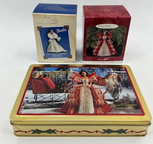 Hallmark Barbie Ornaments & Russell Stover Tin Mixed Lot