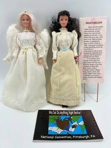 Barbie Helen Keller & Annie Sullivan Convention Dolls With Booklet Set