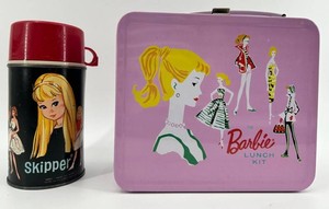 Vintage Barbie Lunch Kit & Thermos Skipper Midge Thermos (Lot of 2)